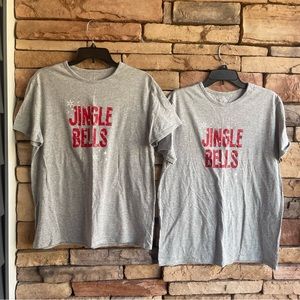 Wondershop gray “Jingle Bells” Holiday T-shirts Large New
